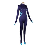 Hazbin Hotel Vox Women Blue Jumpsuit Cosplay Costume Outfit Halloween Carnival Suit