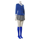 Heathers Veronica Sawyer Women Blue School Uniform Cosplay Costume Outfit Halloween Carnival Suit