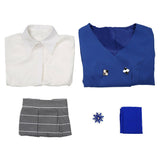 Heathers Veronica Sawyer Women Blue School Uniform Cosplay Costume Outfit Halloween Carnival Suit