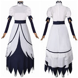 Helluva Boss Hazbin Hotel Stella Women White Dress Cosplay Costume Outfits Halloween Carnival Suit