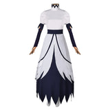 Helluva Boss Hazbin Hotel Stella Women White Dress Cosplay Costume Outfits Halloween Carnival Suit