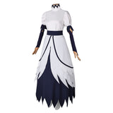 Helluva Boss Hazbin Hotel Stella Women White Dress Cosplay Costume Outfits Halloween Carnival Suit