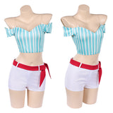 Heroines Nami Women Blue Outfit Cosplay Costume Outfit Halloween Carnival Suit