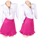 Heroines Nami Women Pink Dress Cosplay Costume Outfit Halloween Carnival Suit