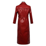 Homicipher Scarlet Rain Red Leather Coat Cosplay Costume Outfits Halloween Carnival Suit