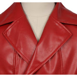 Homicipher Scarlet Rain Red Leather Coat Cosplay Costume Outfits Halloween Carnival Suit