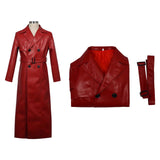 Homicipher Scarlet Rain Red Leather Coat Cosplay Costume Outfits Halloween Carnival Suit