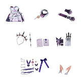 Honkai: Star Rail Castorice Women Purple Dress Cosplay Costume Outfits Halloween Carnival Suit