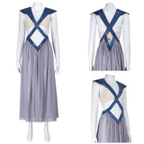 House of the Dragon Daenerys Targaryen Women Gray Dress Cosplay Costume Outfit Halloween Carnival Suit
