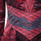 House of the Dragon Princess Rhaenyra Targaryen Women Red Outfit Cosplay Costume Outfit Halloween Carnival Suit