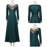 House of the Dragon Season 3 Alicent Hightower Women Green Dress Cosplay Costume Outfit Halloween Carnival Suit