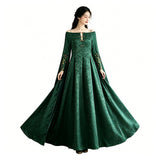 House of the Dragon Season 3 Alicent Hightower Women Green Dress Cosplay Costume Outfit Halloween Carnival Suit