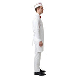Ice Cream Man White Outfit Cosplay Costume Outfit Halloween Carnival Suit