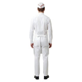 Ice Cream Man White Outfit Cosplay Costume Outfit Halloween Carnival Suit