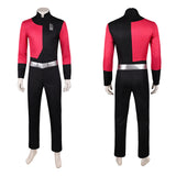 Invincible Captain Red and Black Outfit Cosplay Costume Outfit Halloween Carnival Suit