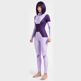 Invincible Dupli-Kate Women Purple Jumpsuit Cosplay Costume Outfit Halloween Carnival Suit