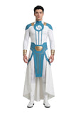 Invincible Mark Grayson Blue and White Jumpsuit Cosplay Costume Outfit Halloween Carnival Suit