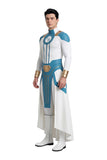 Invincible Mark Grayson Blue and White Jumpsuit Cosplay Costume Outfit Halloween Carnival Suit