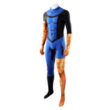 Invincible Mark Grayson Blue Jumpsuit Cosplay Costume Outfit Halloween Carnival Suit