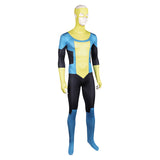 Invincible Mark Grayson Blue Yellow Combat Suit Cosplay Costume Outfits Halloween Carnival Suit