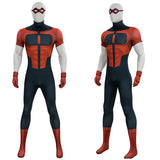 Invincible Oliver Grayson Red and Black Bodysuit Jumpsuit Cosplay Costume Outfit Halloween Carnival Suit