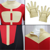 Invincible Oliver Grayson Red Jumpsuit Cosplay Costume Outfit Halloween Carnival Suit