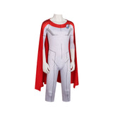 Invincible Oliver Grayson White Jumpsuit with Cloak Cosplay Costume Outfit Halloween Carnival Suit