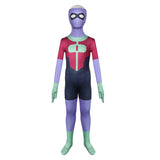 Invincible Omni-Man Kids Children Purple Jumpsuit Cosplay Costume Outfits Halloween Carnival Suit