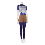 Invincible Tech Jacket Women Blue Outfit Cosplay Costume Outfit Halloween Carnival Suit