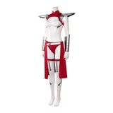 Invincible Universa Women Red and White Outfit Cosplay Costume Outfit Halloween Carnival Suit