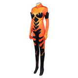 Invincible Volcanikka Women Orange Jumpsuit Cosplay Costume Outfit Halloween Carnival Suit