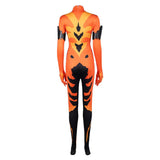 Invincible Volcanikka Women Orange Jumpsuit Cosplay Costume Outfit Halloween Carnival Suit