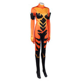 Invincible Volcanikka Women Orange Jumpsuit Cosplay Costume Outfit Halloween Carnival Suit