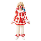 It Pennywise Kids Children Red Clown Suit Cosplay Costume Outfit Halloween Carnival Suit