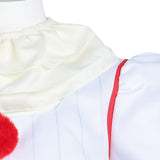 IT Pennywise Unisex White Outfit Cosplay Costume Outfit Halloween Carnival Suit