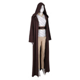 Jedi Master Indara Women Brown Outfit Cosplay Costume Outfits Halloween Carnival Suit