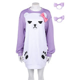 KPop Demon Hunters Mira Purple Pajamas Cosplay Costume Outfits Halloween Carnival Suit