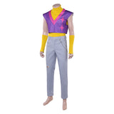 KPop Demon Hunters Mystery Purple Top Vest Pants Full Set Outfit Cosplay Costume