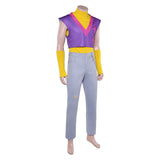 KPop Demon Hunters Mystery Purple Top Vest Pants Full Set Outfit Cosplay Costume