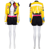 KPop Demon Hunters Rumi Yellow Leather Outfit Cosplay Costume Outfits Halloween Carnival Suit