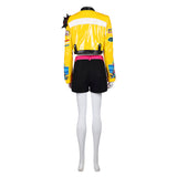 KPop Demon Hunters Rumi Yellow Leather Outfit Cosplay Costume Outfits Halloween Carnival Suit