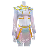 KPop Demon Hunters Zoey White Outfit Cosplay Costume Outfits Halloween Carnival Suit