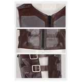 Kraven the Hunter Kraven Brown Vest Cosplay Costume Outfits Halloween Carnival Suit