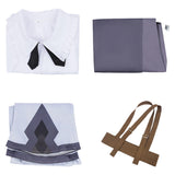 Kunon the Sorcerer Can See Kunon Gurion  Women Gray Outfit Cosplay Costume Outfit Halloween Carnival Suit