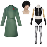 The Rocky Horror Picture Show Dr. Frank-N-Furter Green Coat Cosplay Costume Outfit Halloween Carnival Suit