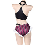 League of Legends Jinx Women Black Cosplay Top Shorts Cosplay Costume Outfit Halloween Carnival Suit