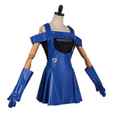 Lisa Women Blue Outfit Cosplay Costume Outfit Halloween Carnival Suit