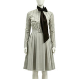 Little House on the Prairie Caroline Women Gray Dress Cosplay Costume Outfit Halloween Carnival Suit