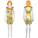 Live-Action Miss Valentine Women Yellow Dress Cosplay Costume Outfit Halloween Carnival Suit