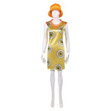 Live-Action Miss Valentine Women Yellow Dress Cosplay Costume Outfit Halloween Carnival Suit